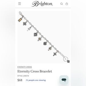 Brighton Eternity Cross Bracelet EUC